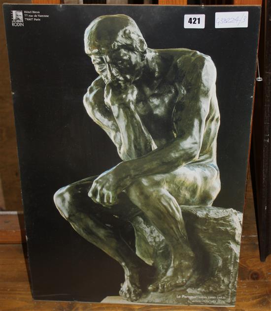 Old poster Rodin The Thinker